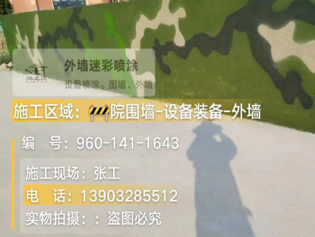 无锡 迷彩漆喷涂价格（按平方米计费）